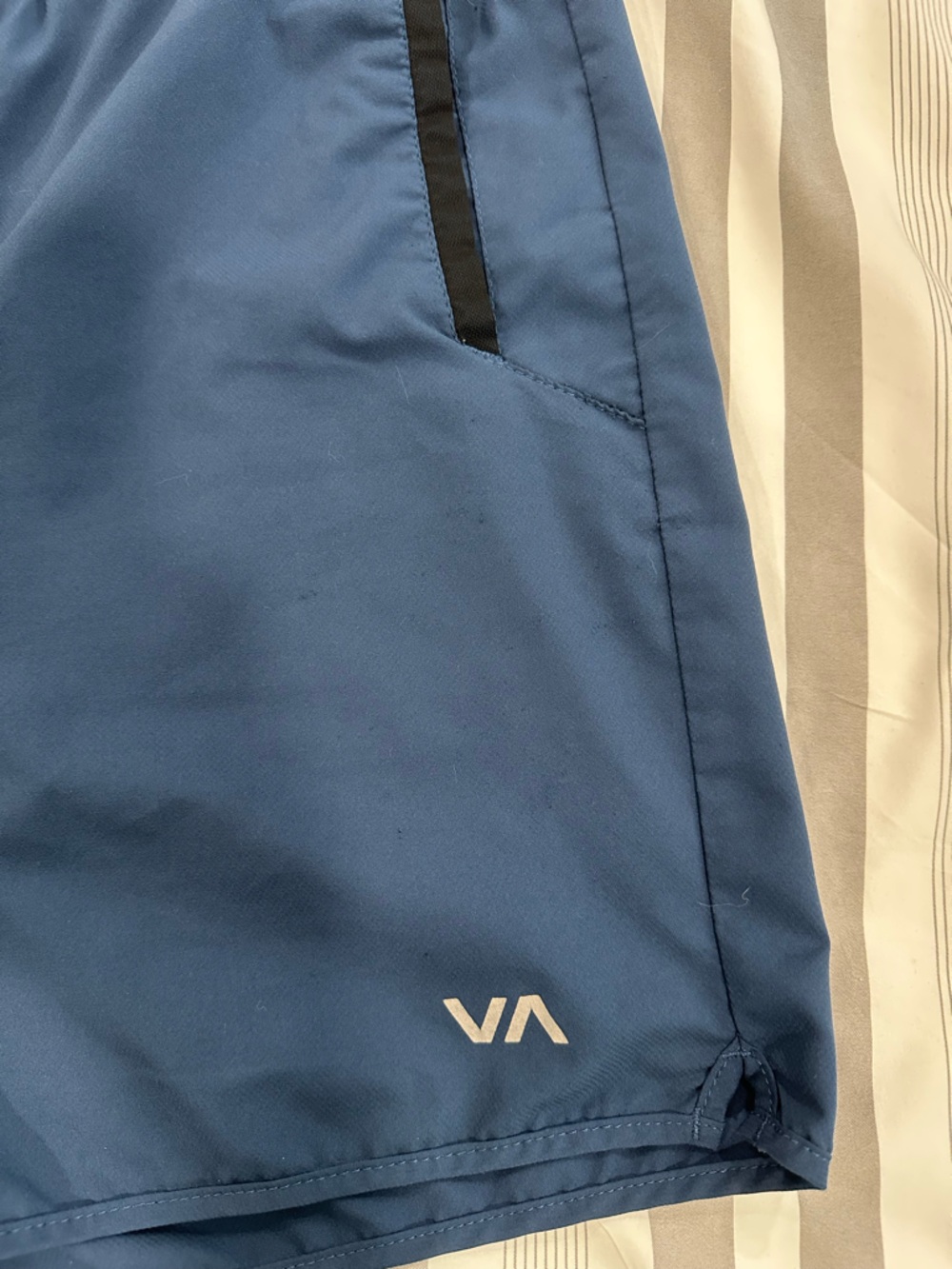 RVCA Navy Drawstring Athletic Shorts - Picture 3 of 6